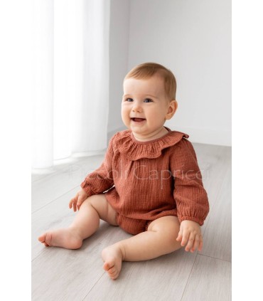 Pelele Estena color teja