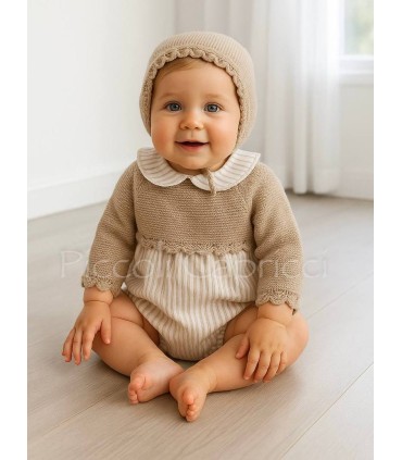 Pelele y gorro Pradera camel