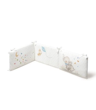 Funda nórdica y chichonera cuna Dumbo azul