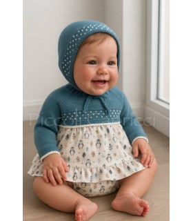 Jesusito con braga y gorro buho turquesa