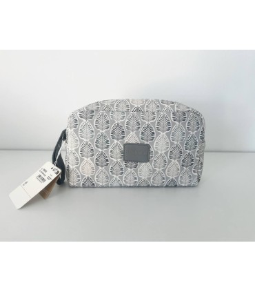 Bolso mano polipiel estampado espigas gris