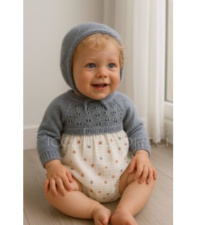 Pelele con capota modelo Cayetana gris