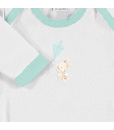 Set recien nacido conejito cometa verde