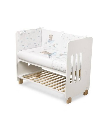 Edredón con chichonera koala y oso en cometa celeste