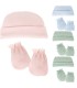 Gorro y manopla de bebé con canalé