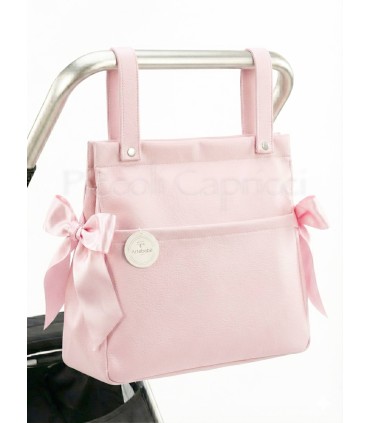 Talega poli piel rosa bebé