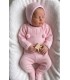 Conjunto hilo Pompones rosa