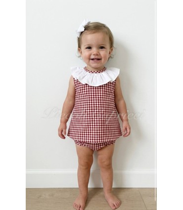 Jesusito con braga vichi rojo sin mangas