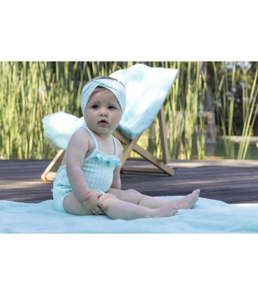 Bañador vichy turquesa