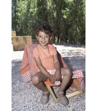 Boxer cuadros melocotón