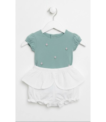 Conjunto Braguita volante verde