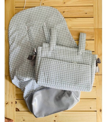 Talega bolsillo y lazos VICHY