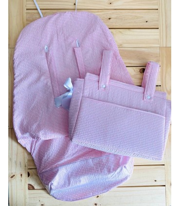 Talega bolsillo y lazos VICHY