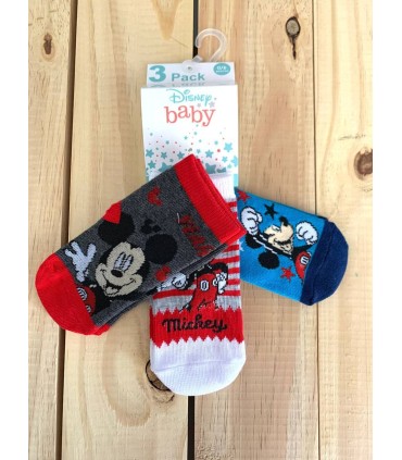 Pack 3 calcetines MICKEY ROJO