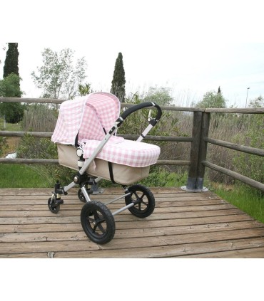 Colcha para capazo universal Malibú rosa