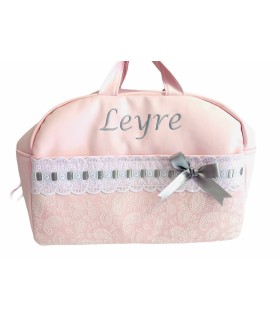 Bolso maternal polipiel lazo Lavanda
