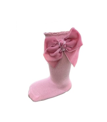 Calcetines altos lazo terciopelo
