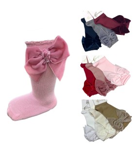 Calcetines altos lazo terciopelo