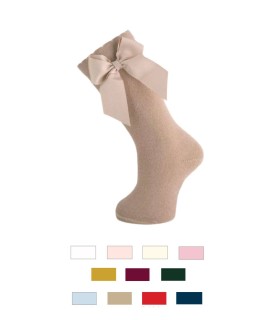 Calcetines altos lazo lisos