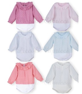 Body camisa plumeti manga larga CALAMARO