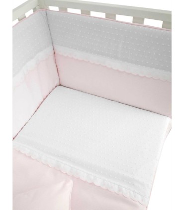 Edredón de cuna plumeti rosa